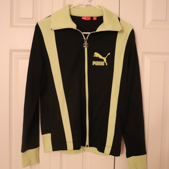 Puma Other - Puma Black and Light Green Performance Jacket